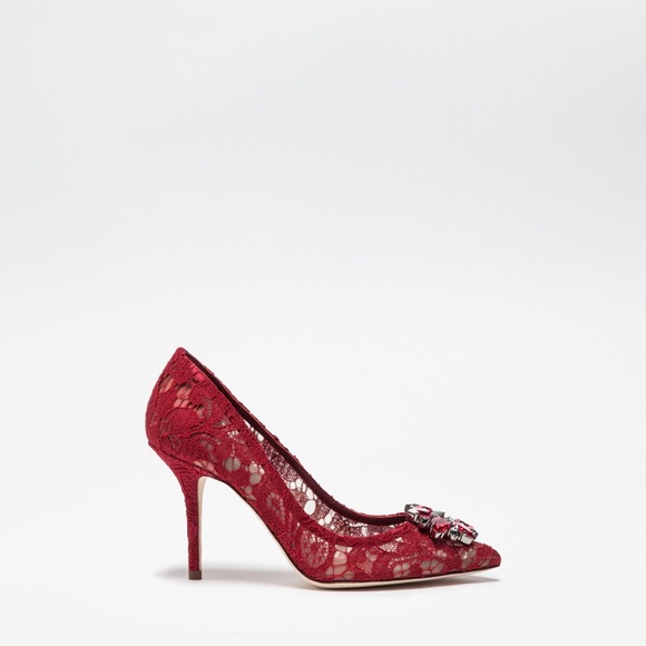🚫SOLD🚫 Dolce gabbana PUMP IN TAORMINA LACE WITH Crystals - Picture 4 of 8